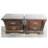 Two nightstands, project pieces, damage as shown