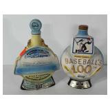 Two Jim Beam decanters, Baseball