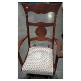 Victorian glider rocker, Green Man carving