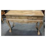 Sofa table, 28" tall, aged finish, cracked as