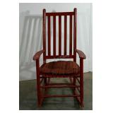 Rocking chair, slat seat, painted with cushion