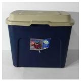 Twenty gallon hinged top storage tote
