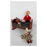 Toys, two Gund Disney puppets, Perfita from 101