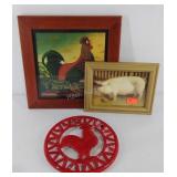 Framed Animal Prints, Rooster by Diane Ulmer