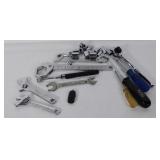 Assorted tools, wrenches, screwdrivers and more