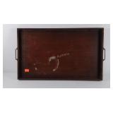 Wooden tray, does have wear approximately 15"×