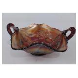 Carnival Glass Bon-Bon dish, minor chips on