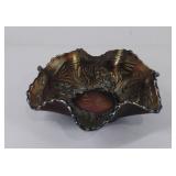 Carnival Glass dish, pinecone