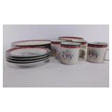 Royal Seasons Christmas Stoneware 4 piece place
