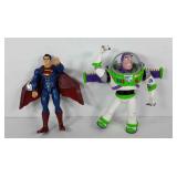 Toys, Buzz Lightyear and Superman action dolls