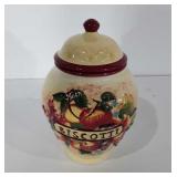 Ceramic biscotti cookie jar, 10"