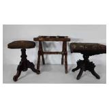 Furniture group, includes luggage rack, and two