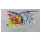 Used Golf Balls, 48 Noodle, 50 color balls, mixed