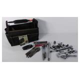 Voyager canvas tool tote, socket wrenches and