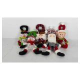 Christmas hanging spring dolls, Santa, snowmen,