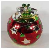 Allure Christmas ornament cookie jar, 9" tall,