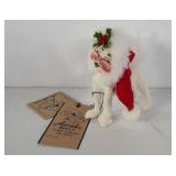 Annalee Christmas cat doll, 4.5" tall