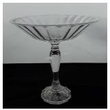 Crystal compote, 13"