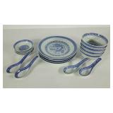 Blue dragon ceramic dishwares, sushi set, service