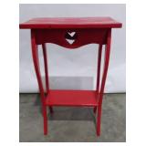 Painted wood occasional table, 18"x11", 27" high