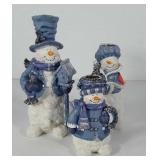 Snowman Family of candleholders,  5" to 9"