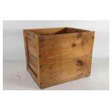 Wooden shipping crate, 15.5" × 13" × 13"
