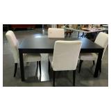 Dining table with four chairs, 38 x 69, seller