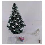 Ceramic Christmas Tree, lights, one noticeable