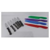Set of 4 Cuisinart knives and 6 steak knives