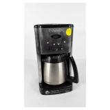 Cuisinart stainless coffee maker, powers up,