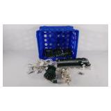 Storage crate with Christmas lights, not tested