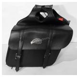 Leather motorcycle saddle bags
