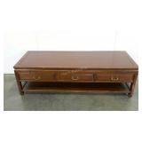 Coffee table, 3 drawers, finish wear as shown