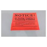 Package of No Trespassing/Hunting signs