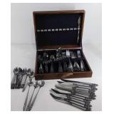 Wood flatware case and Stainless Steel flatware