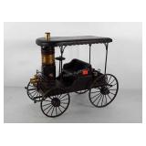 Steam Car replica, metal and wood, 21.5 × 17.5x 10