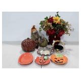 Fall and Halloween decor, plates, everlasting,
