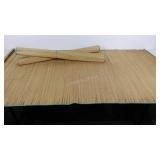 Three bamboo mats, 59"x33", roll up and have
