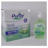 Case of six Purite hand sanitizer, 16.9 oz each