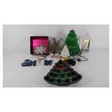 Christmas group, snowflake ornaments, candle