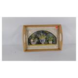 Tile & wood serving tray