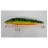 Wooden fishing lure hanging decor, 28" long