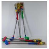 Toy golf set, six clubs, 12 balls, new