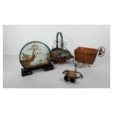 Decor, camel bells, Asian style cork carving,