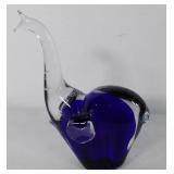 Decorative glass elephant 7" high