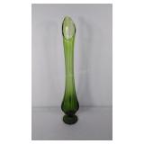 Green glass vase, 23" high