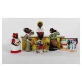 Black Americana figurines, includes shelf sitter