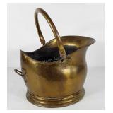 Brass coal scuttle bucket with handle