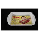 Fire King 1 1/2 quart baking pan, with original