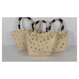 Three new woven star design purses